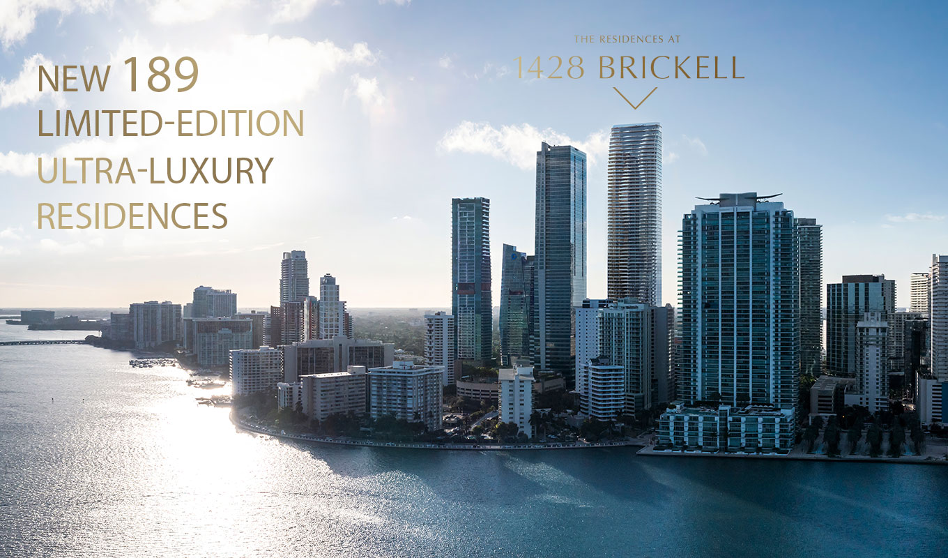 The Residences at 1428 Brickell exterior rendering
