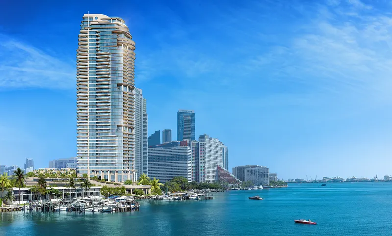 St Regis Residences Miami exterior rendering, Brickell bayfront tower