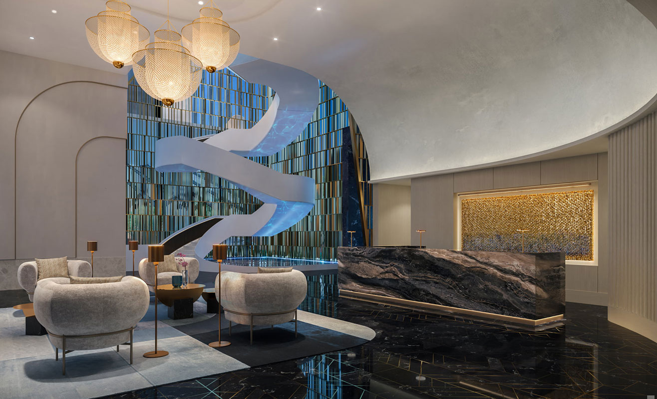 Waldorf Astoria Miami resort-style pool deck